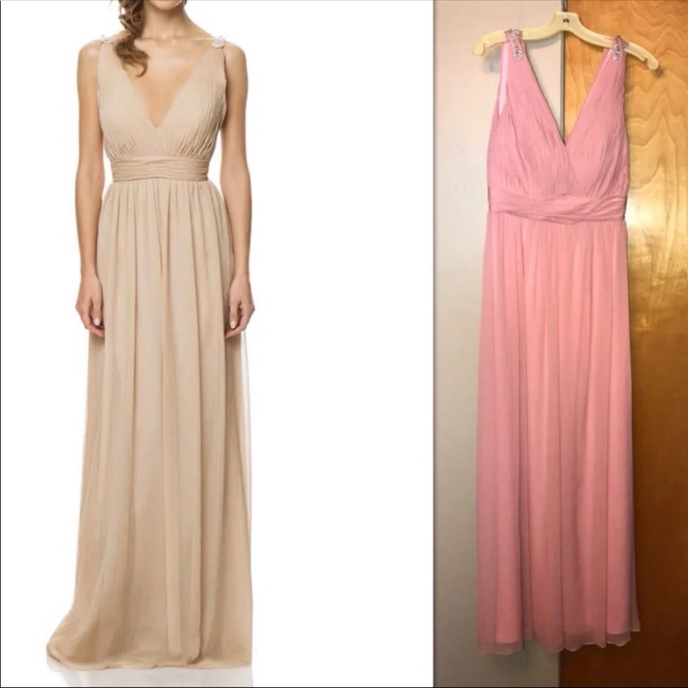 Bari Jay Blush Bridesmaid Dress Style # 1452